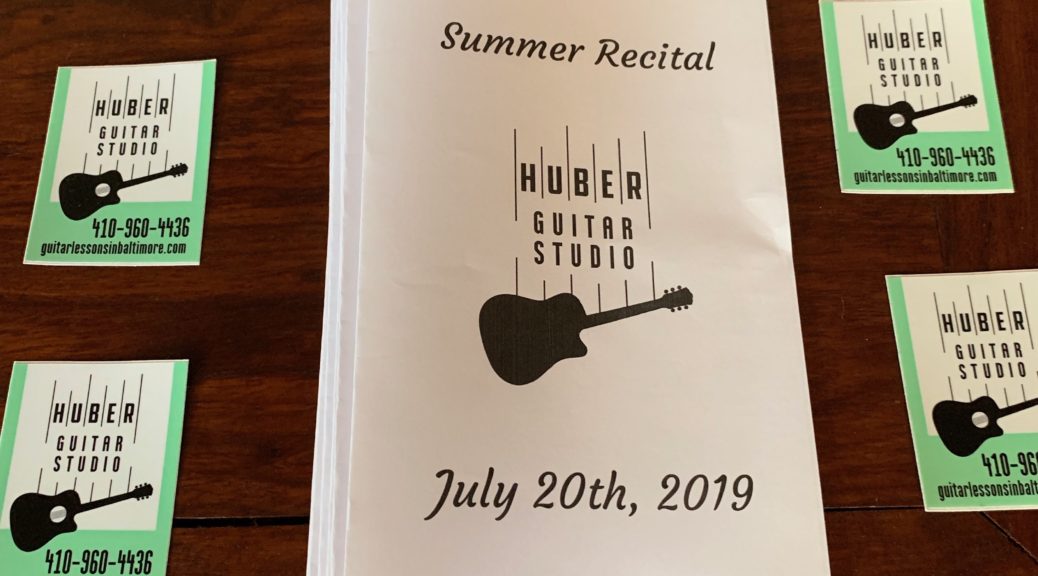 Huber Guitar Studio recital program